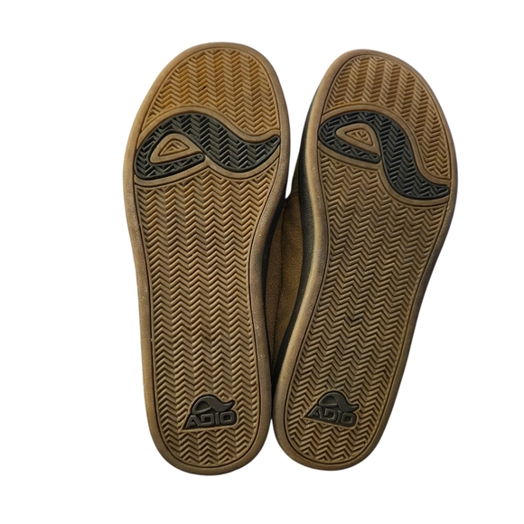 Vintage Men's Adio Skater Shoe Brown & Tan Leather Slip-On Shoes Size 10 USED - Picture 13 of 15